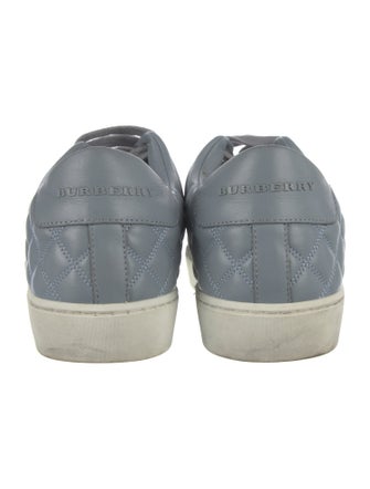 Burberry Quilted Pattern Leather Sneakers