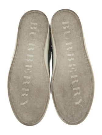 Burberry Quilted Pattern Leather Sneakers