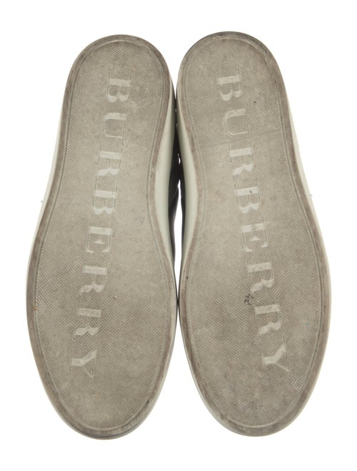 Burberry Quilted Pattern Leather Sneakers