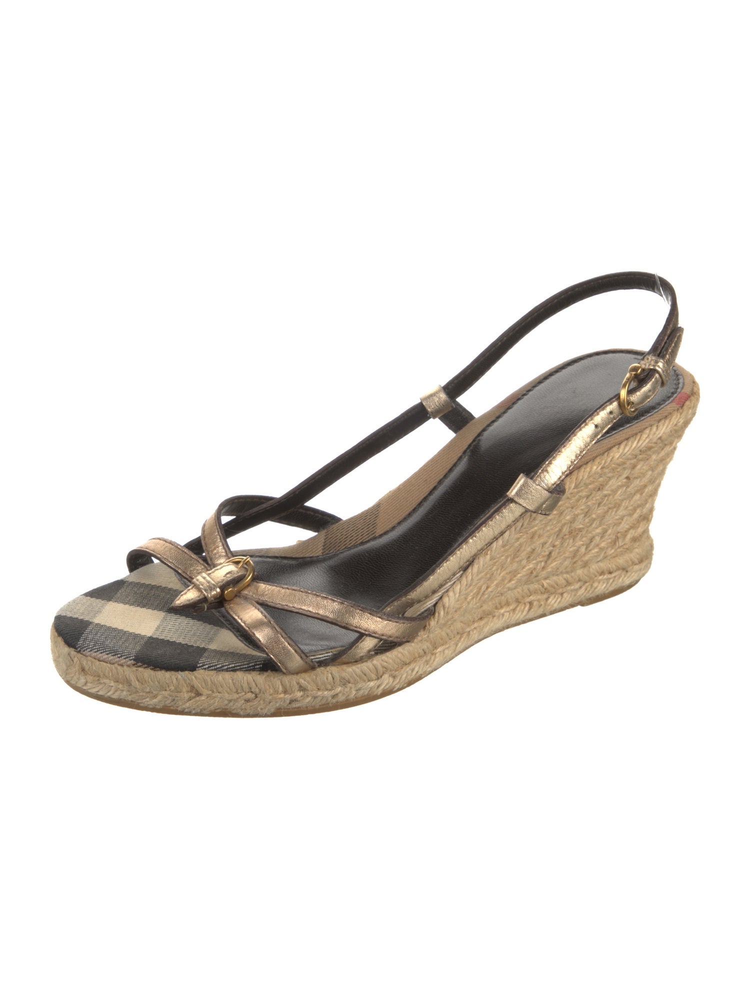 Burberry Leather Printed Espadrilles