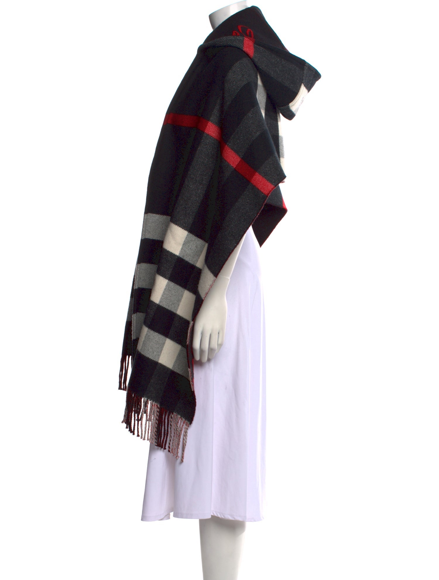 Burberry Wool Plaid Print Sweater