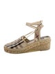 Burberry Nova Check Pattern Canvas Espadrilles