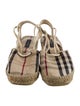Burberry Nova Check Pattern Canvas Espadrilles
