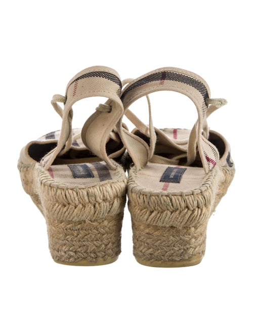 Burberry Nova Check Pattern Canvas Espadrilles