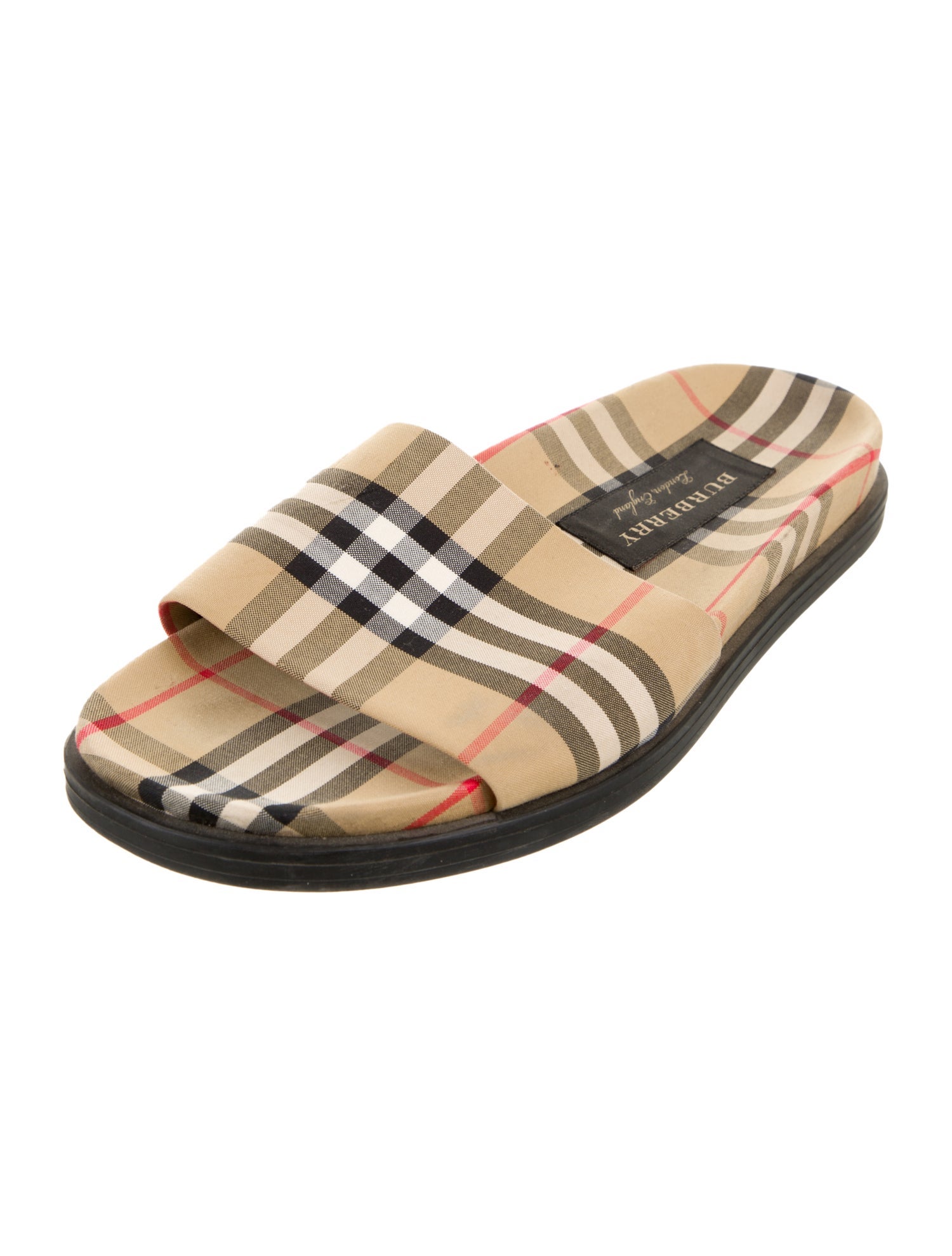 Burberry Canvas Striped Slides