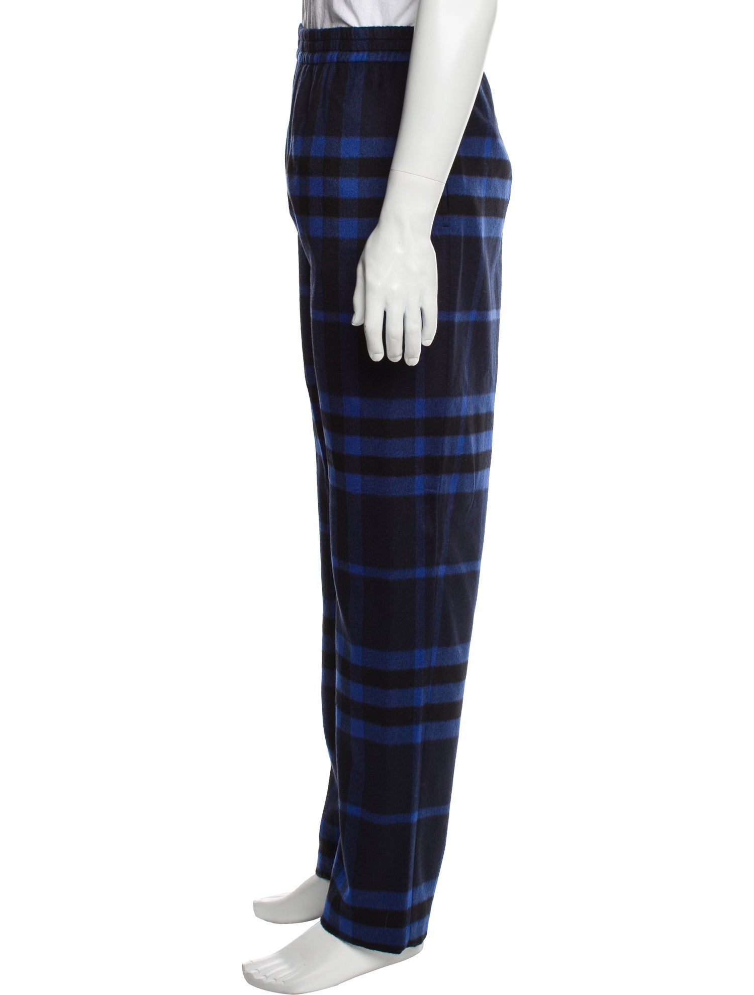 Burberry Cashmere Plaid Print Lounge Bottoms