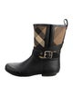 Burberry Nova Check Pattern Rubber Rain Boots