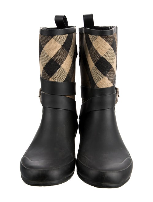 Burberry Nova Check Pattern Rubber Rain Boots