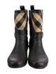 Burberry Nova Check Pattern Rubber Rain Boots