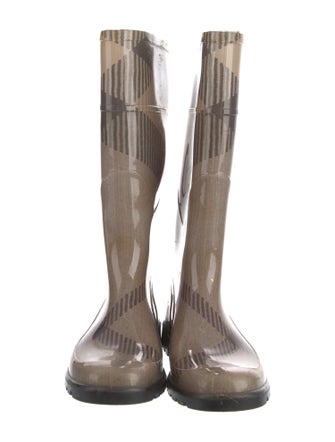 Burberry Exploded Check Pattern Rubber Rain Boots