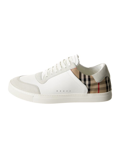 Burberry Nova Check Pattern Leather Sneakers