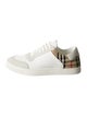 Burberry Nova Check Pattern Leather Sneakers