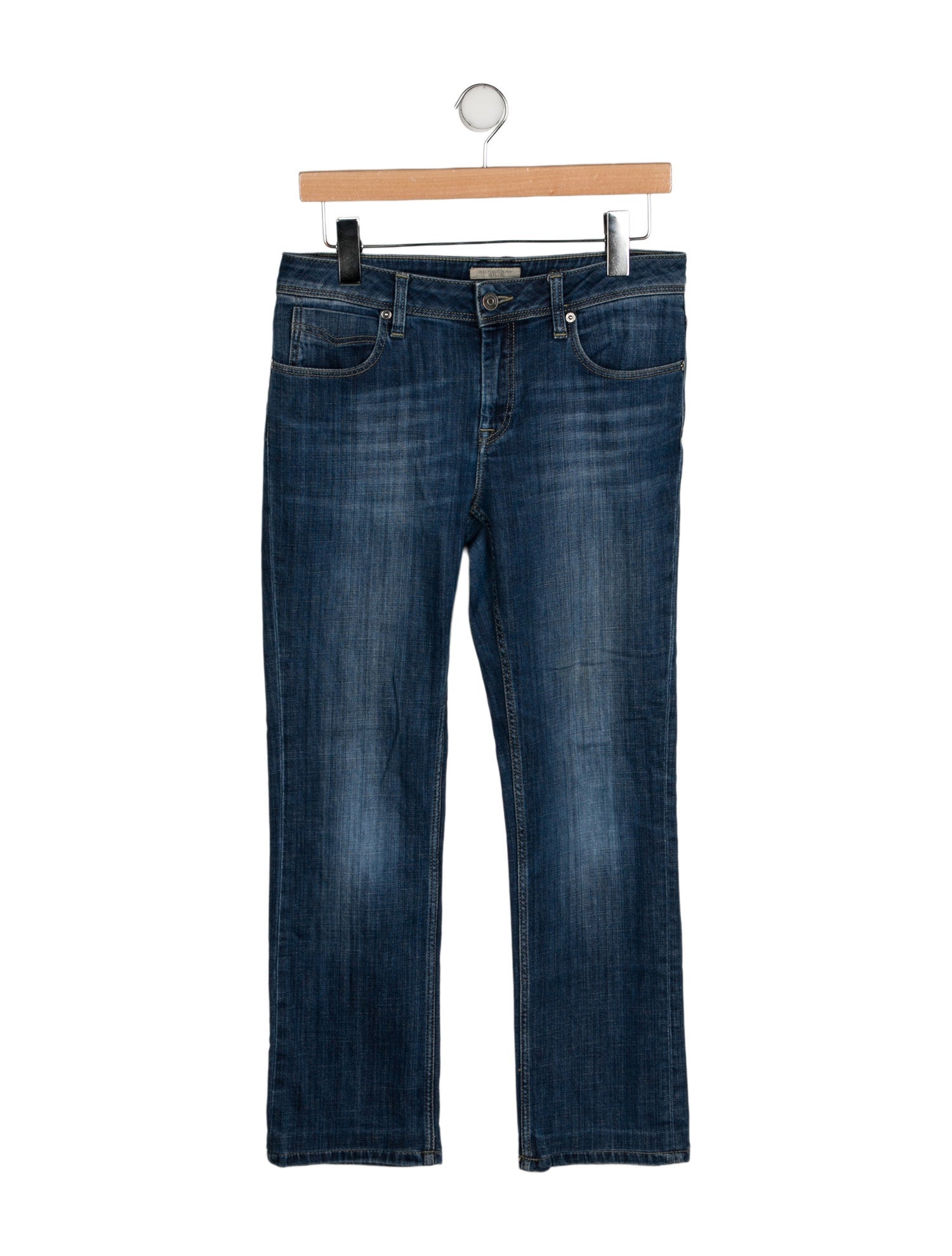 Burberry Mid-Rise Straight Leg Jeans