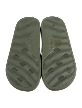 Burberry Rubber Plaid Print Slides