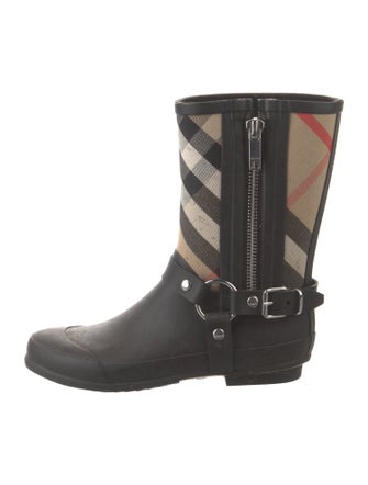 Burberry Canvas Printed Boots