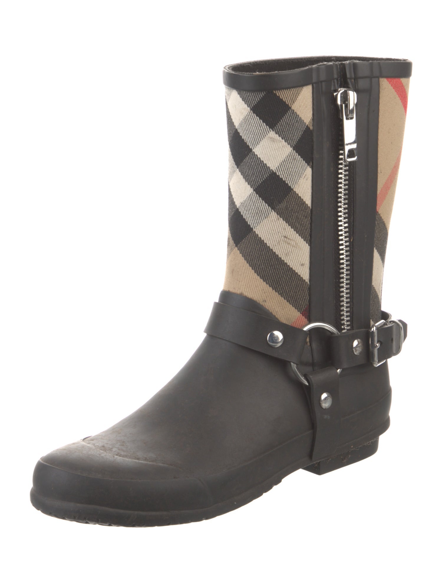 Burberry Canvas Printed Boots