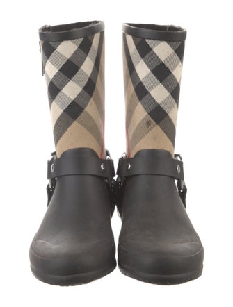 Burberry Canvas Printed Boots