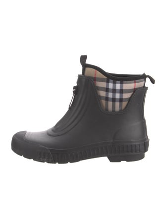 Burberry House Check Pattern Rubber Rain Boots