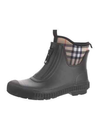 Burberry House Check Pattern Rubber Rain Boots