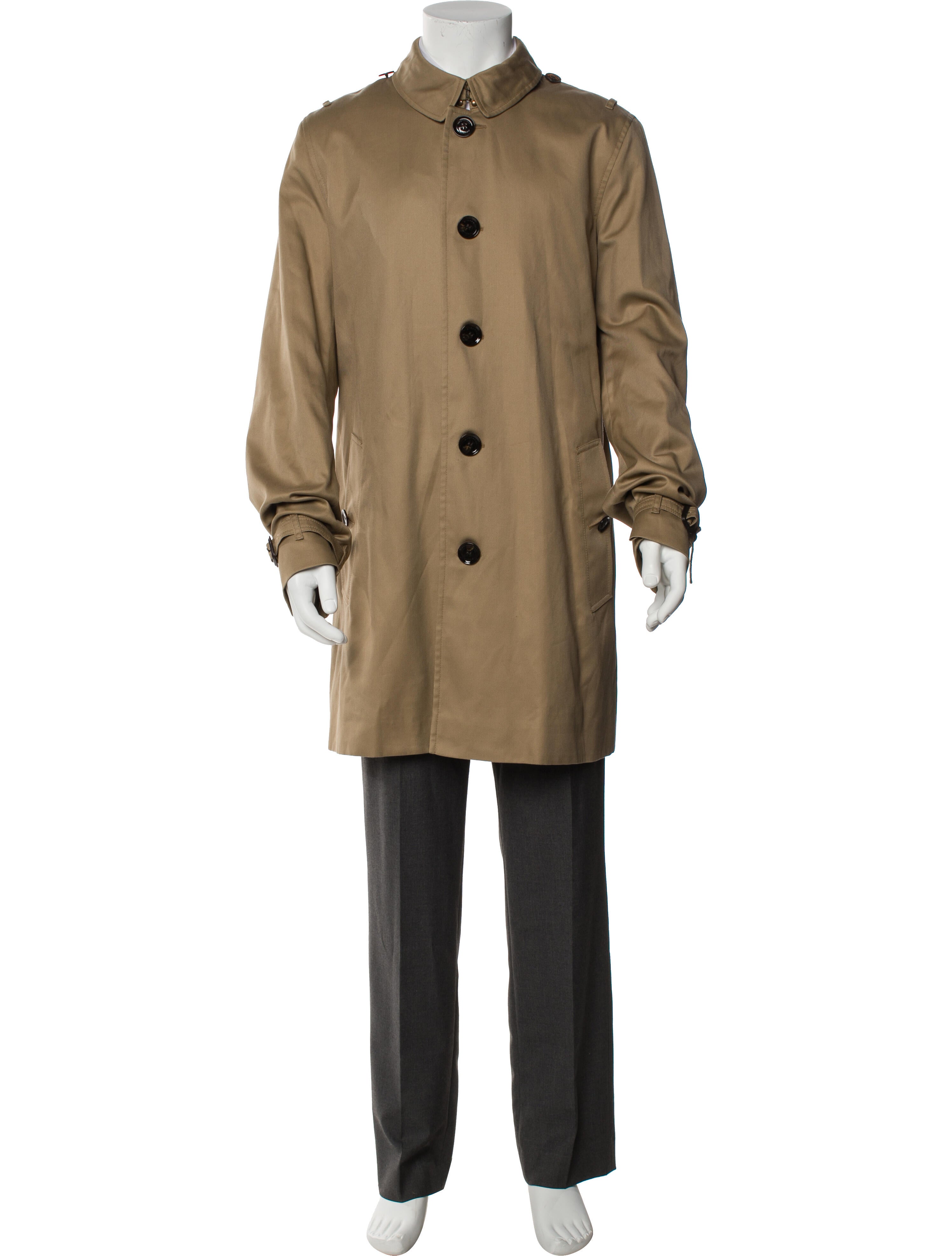 Burberry London Exploded Check Pattern Trench Coat - Neutrals Outerwear ...