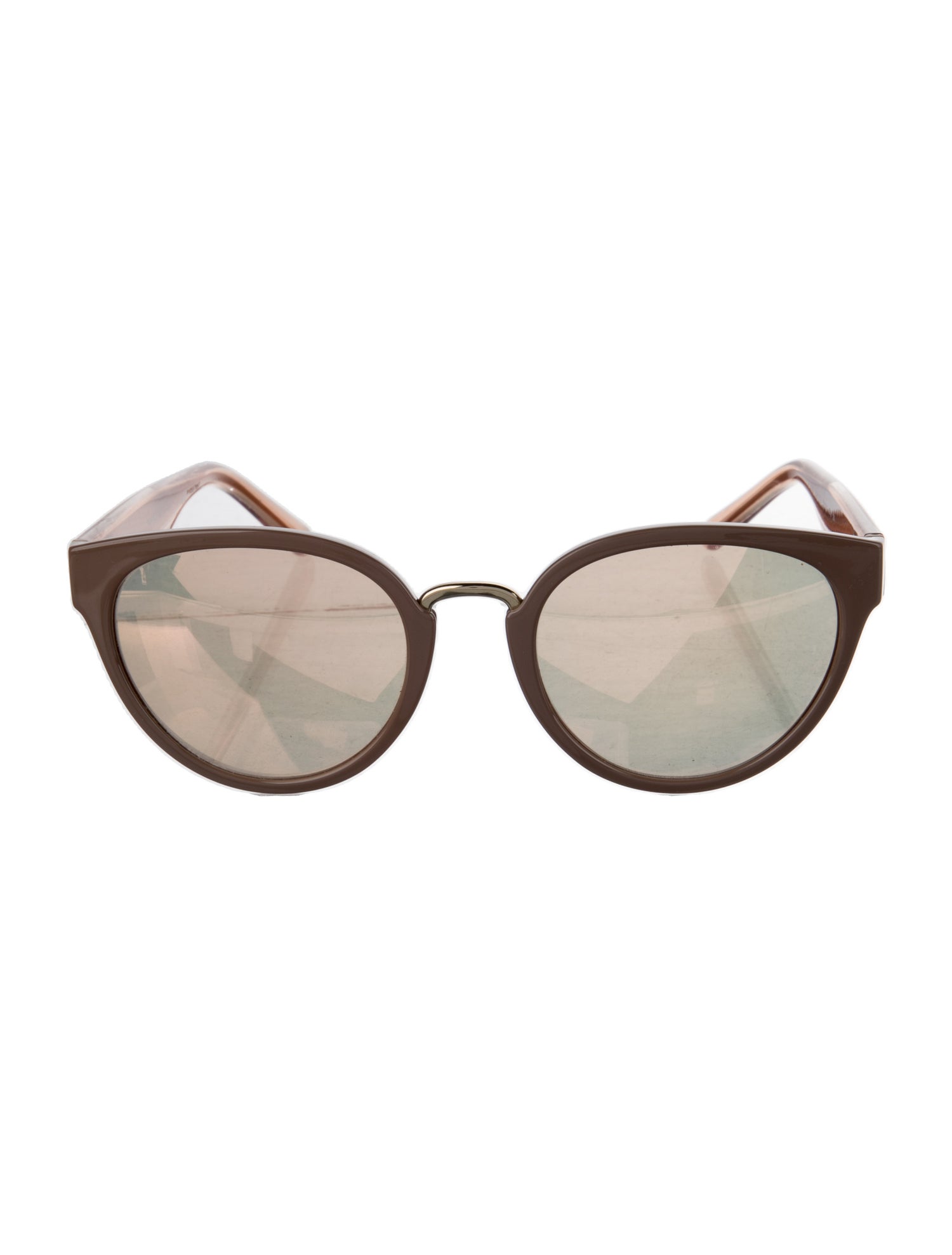 Burberry Nova Check Pattern Round Sunglasses