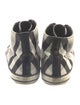 Burberry Canvas Leather Trim Embellishment Sneakers