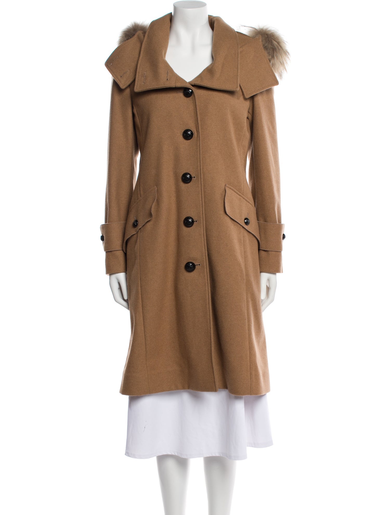 Burberry Wool Fur Coat