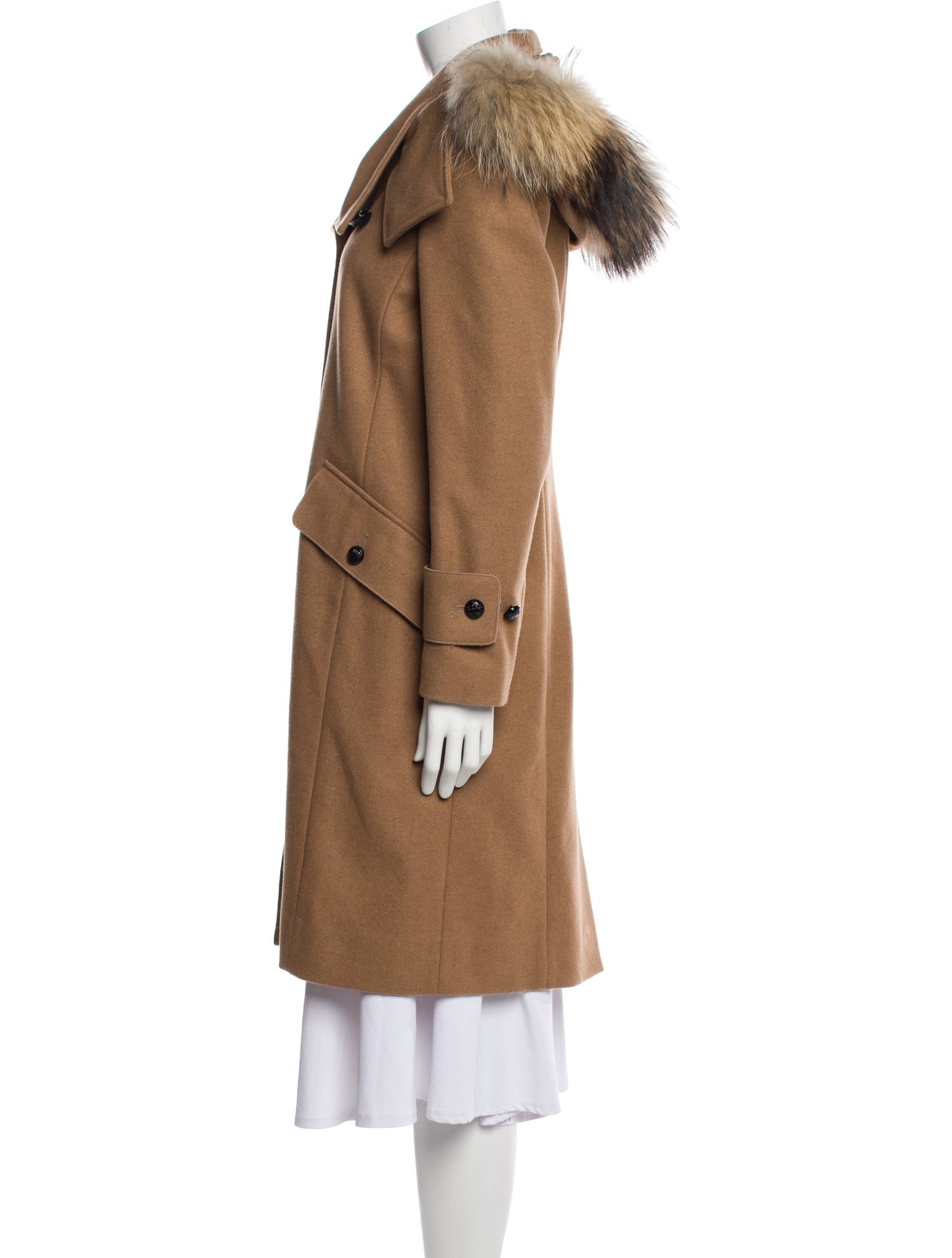 Burberry Wool Fur Coat