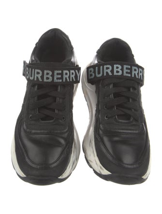 Burberry Leather Colorblock Pattern Sneakers