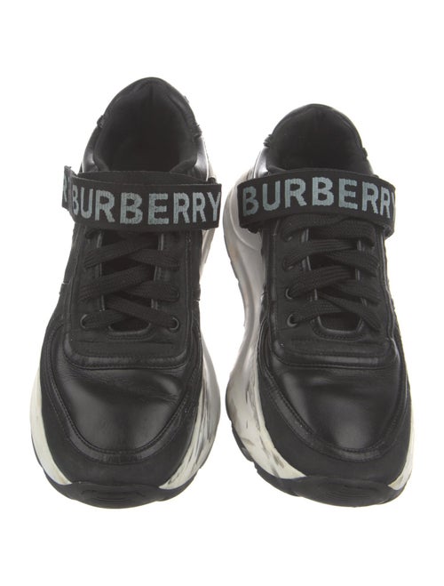 Burberry Leather Colorblock Pattern Sneakers