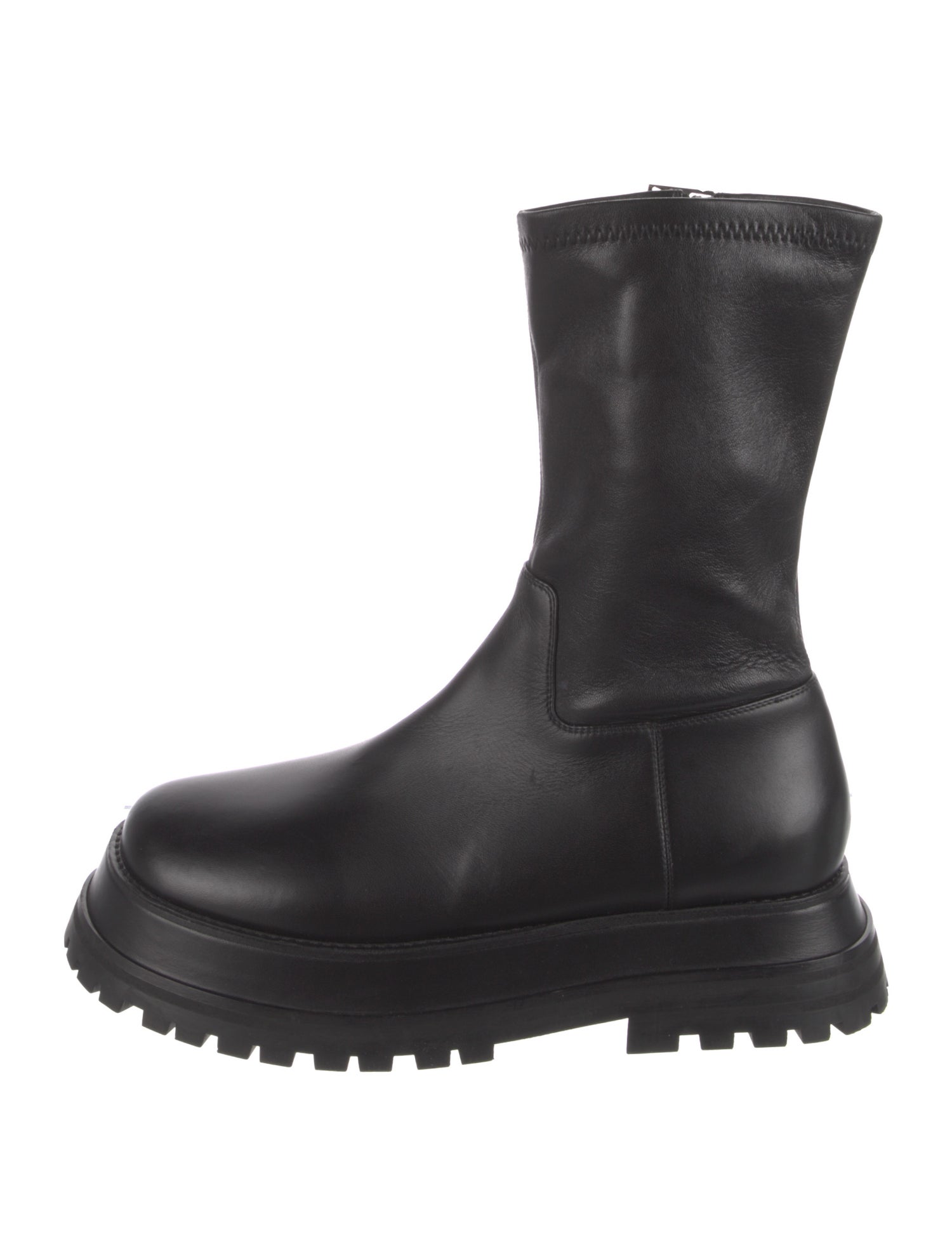 Burberry Leather Combat Boots