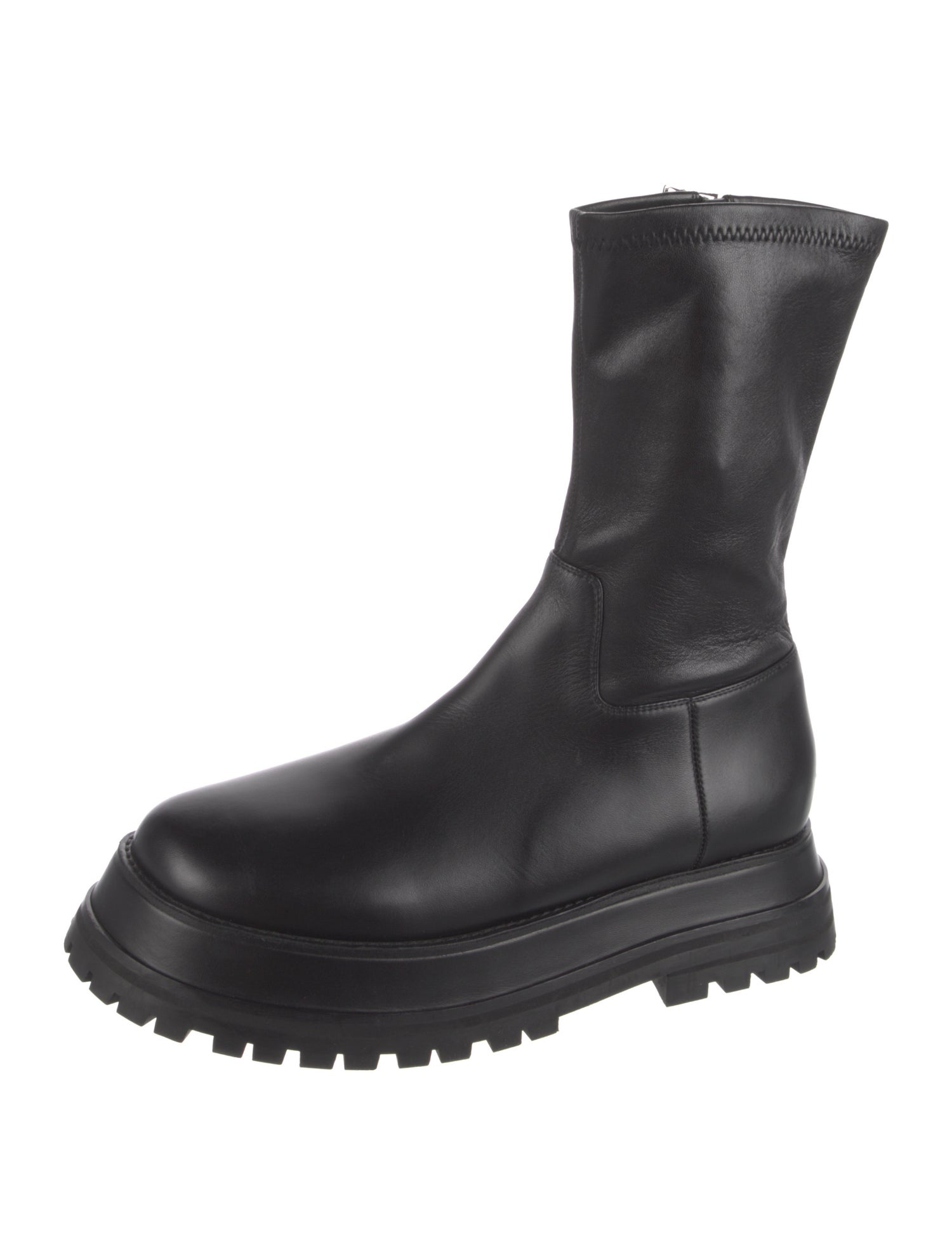 Burberry Leather Combat Boots