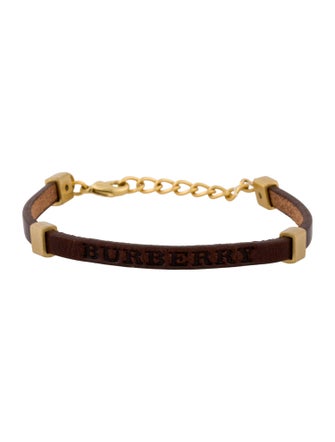 Burberry Skinny Leather Logo Bracelet