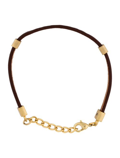 Burberry Skinny Leather Logo Bracelet