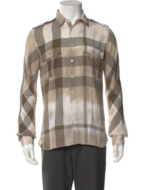 Burberry London Exploded Check Pattern Long Sleeve Shirt
