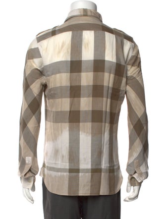 Burberry London Exploded Check Pattern Long Sleeve Shirt