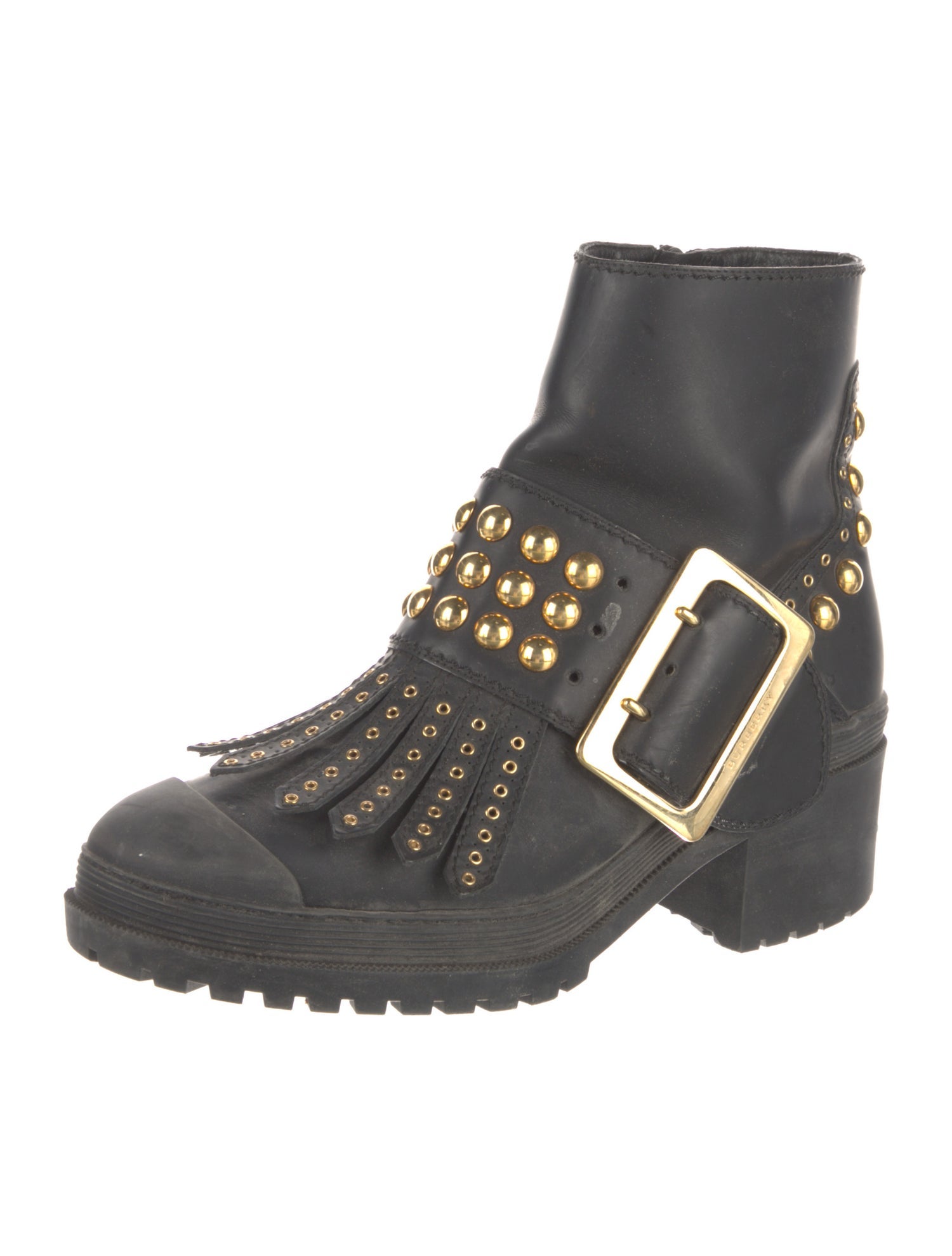 Burberry Rubber Studded Accents Boots