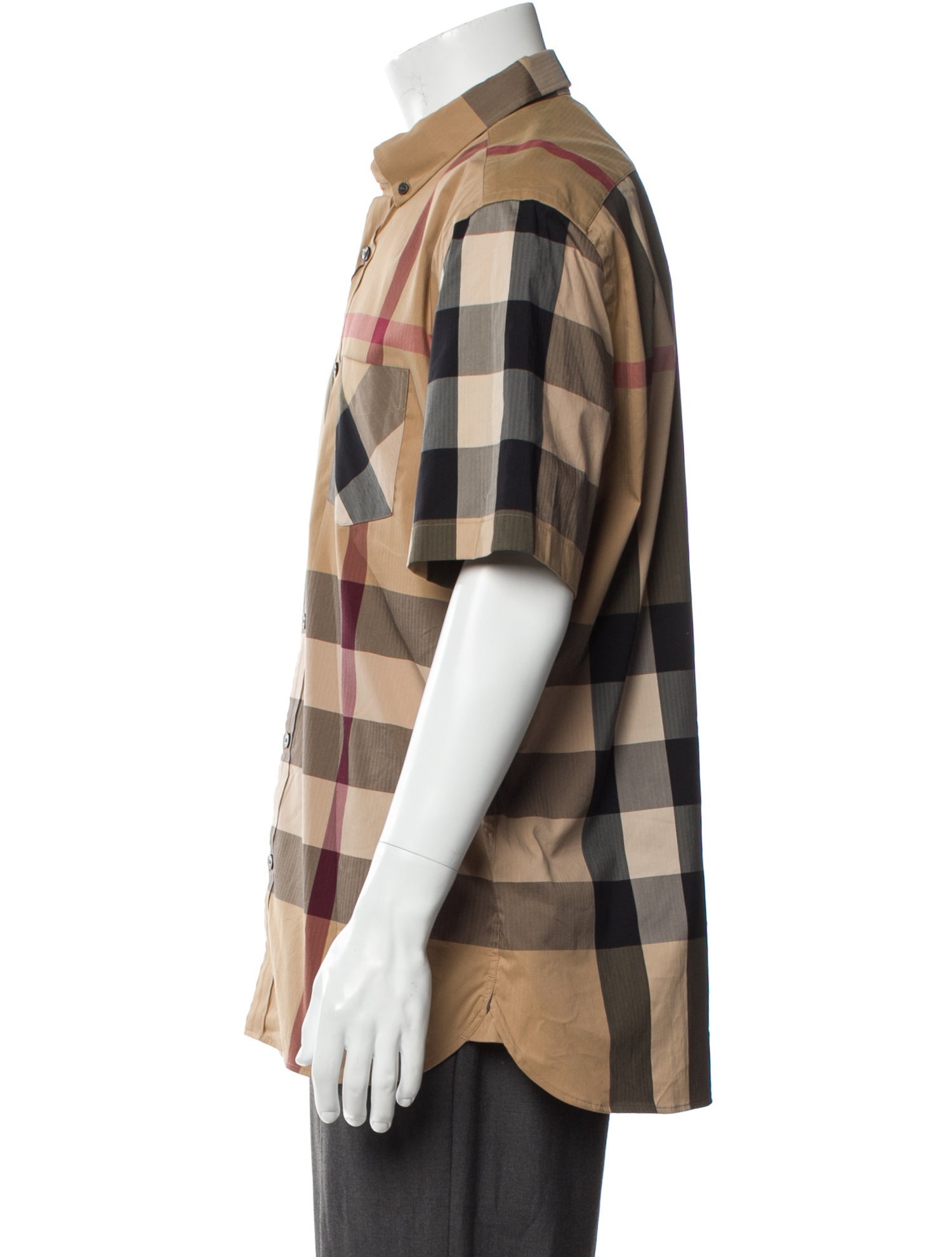 Burberry Exploded Check Pattern Short Sleeve Shirt w/ Tags