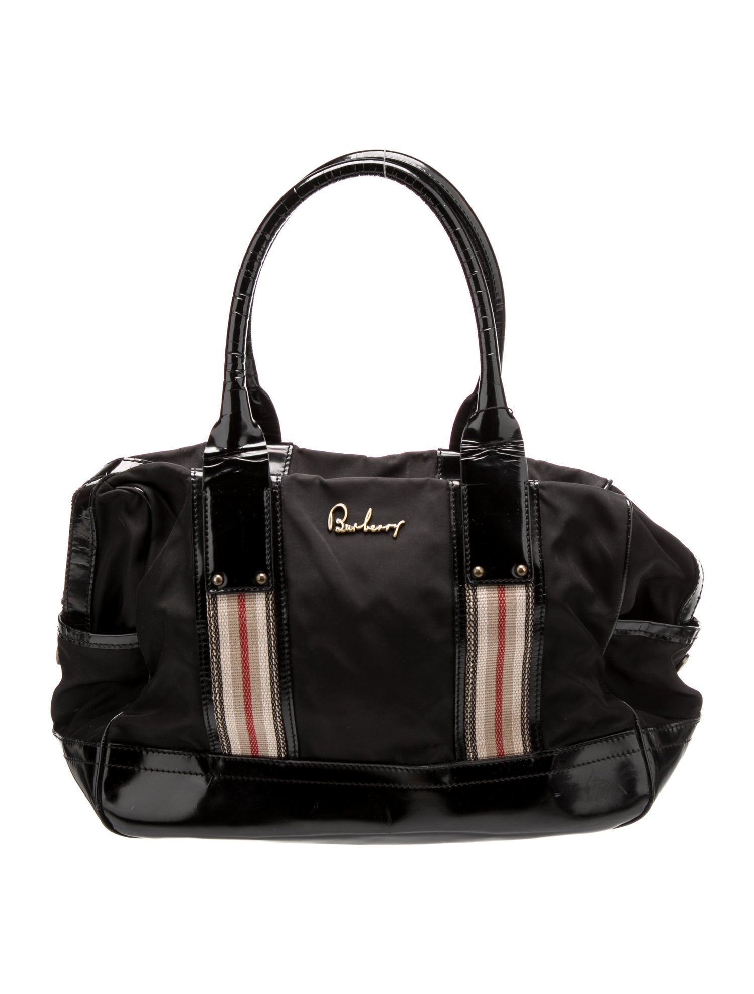 Burberry Super Nova Check Top Handle Bag