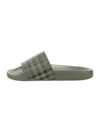 Burberry Nova Check Pattern Rubber Slides