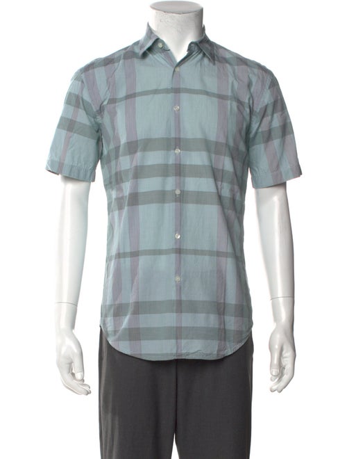 Burberry Smoked Check Pattern Short Sleeve Shirt