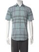 Burberry Smoked Check Pattern Short Sleeve Shirt