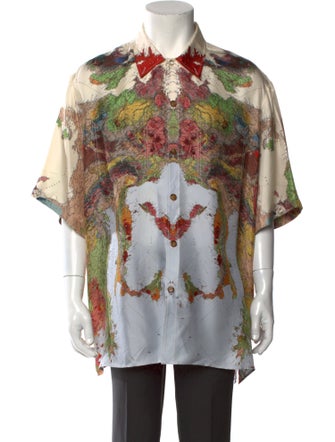 Burberry Silk Animal Print Shirt