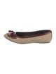 Burberry Canvas Tassel Accents Ballet Flats