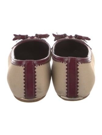 Burberry Canvas Tassel Accents Ballet Flats