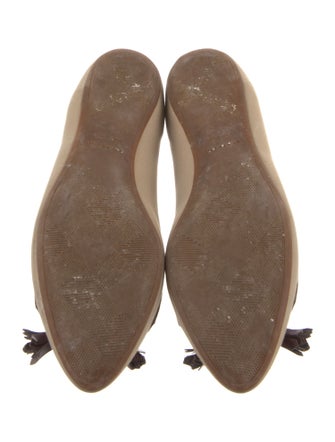 Burberry Canvas Tassel Accents Ballet Flats