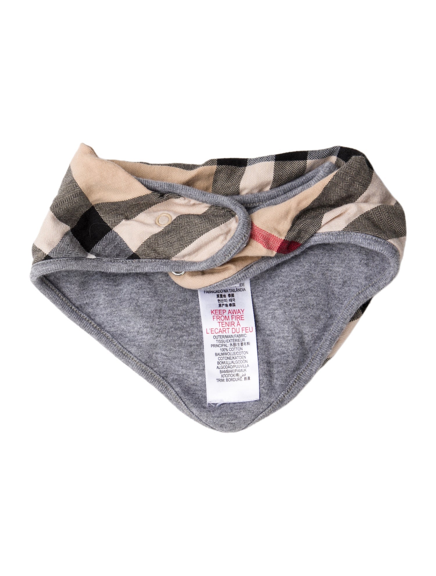 Burberry Pattern Print Baby Bib