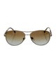 Burberry Nova Check Pattern Aviator Sunglasses
