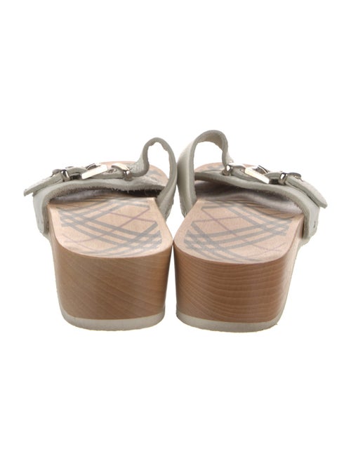 Burberry Leather Printed Slides