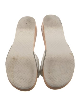 Burberry Leather Printed Slides